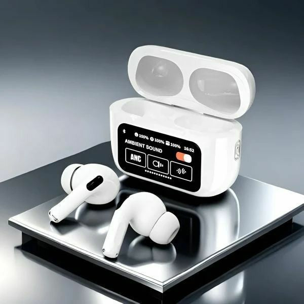 A9 Pro Wireless Bluetooth Earbuds with ANC ENC Super Bass Touch Control for Android and iOS