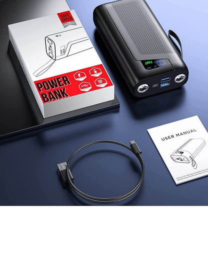 27000 MAH Powerfull powerbank with 4 output port and Bright LED Light